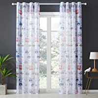 Los mejores  - Topfinel Cortinas Estampado Translúcidas Visillos Infantiles Paneles para Ventanas niños Habitaciones Salon Dormitorio…